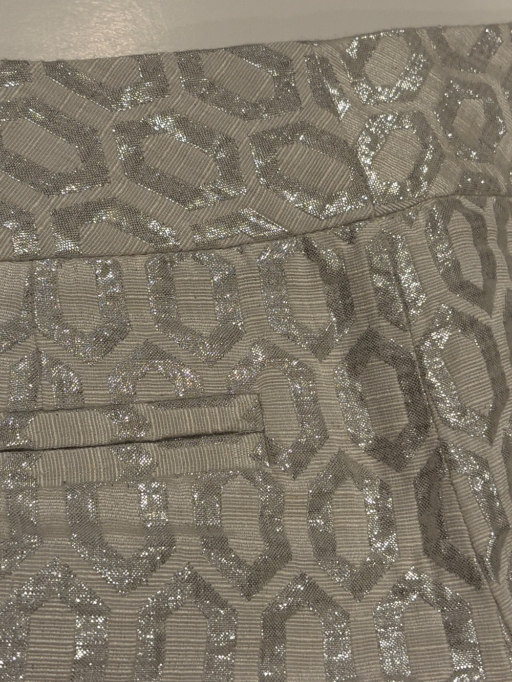The Limited Silver Metallic Patterned Jean Shorts - Picture 3 of 5